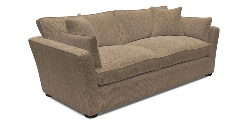 Aldeburgh 3 Seater Sofa in Cloth 22 Bayadere Seal with Scatters in Bayadere & Barcode Seal