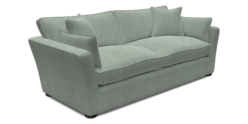 Aldeburgh 3 Seater Sofa in Cloth 22 Bayadere Seal with Scatters in Bayadere & Barcode Seal