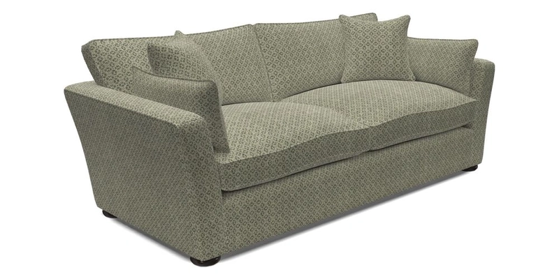 Aldeburgh 3 Seater Sofa in Cloth 22 Bayadere Seal with Scatters in Bayadere & Barcode Seal