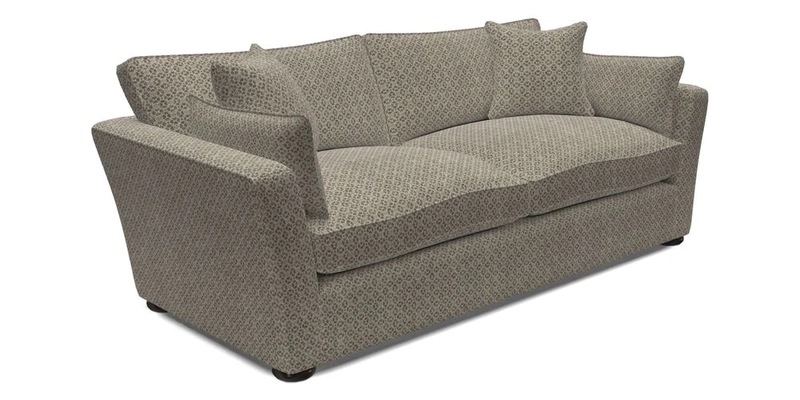 Aldeburgh 3 Seater Sofa in Cloth 22 Bayadere Seal with Scatters in Bayadere & Barcode Seal