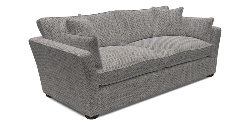 Aldeburgh 3 Seater Sofa in Cloth 22 Bayadere Seal with Scatters in Bayadere & Barcode Seal