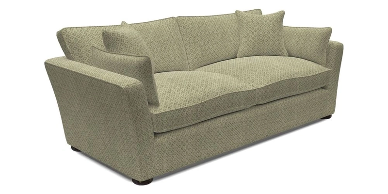 Aldeburgh 3 Seater Sofa in Cloth 22 Bayadere Seal with Scatters in Bayadere & Barcode Seal