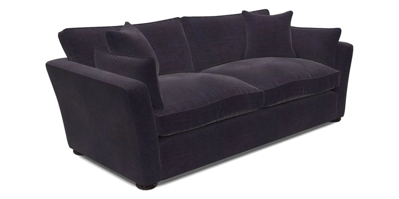 Aldeburgh 3 Seater Sofa in Cloth 22 Bayadere Seal with Scatters in Bayadere & Barcode Seal