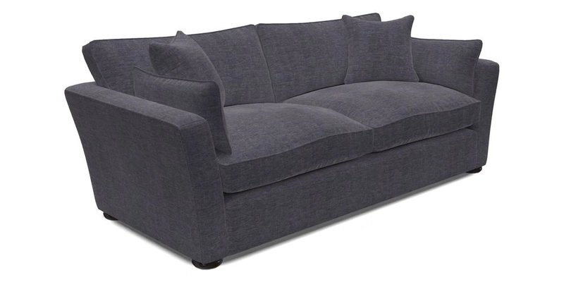 Aldeburgh 3 Seater Sofa in Cloth 22 Bayadere Seal with Scatters in Bayadere & Barcode Seal