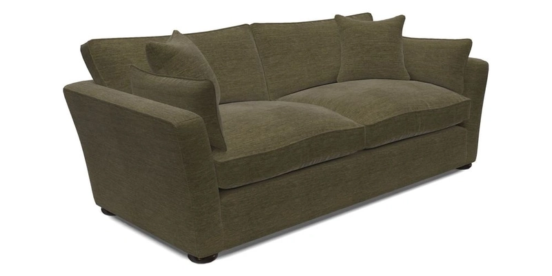 Aldeburgh 3 Seater Sofa in Cloth 22 Bayadere Seal with Scatters in Bayadere & Barcode Seal