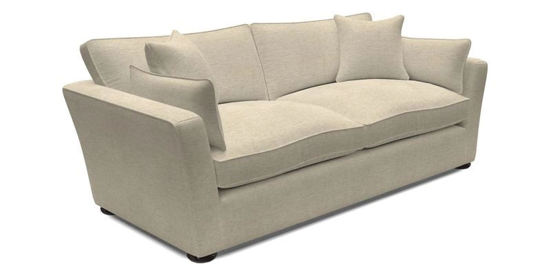 Aldeburgh 3 Seater Sofa in Cloth 22 Bayadere Seal with Scatters in Bayadere & Barcode Seal