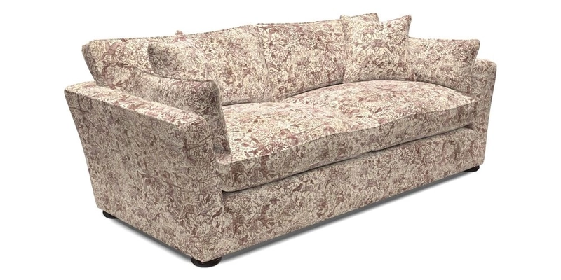 Aldeburgh 3 Seater Sofa in Cloth 22 Bayadere Seal with Scatters in Bayadere & Barcode Seal