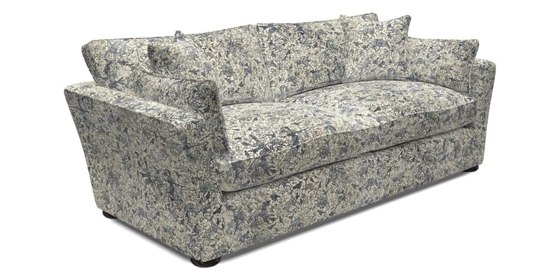 Aldeburgh 3 Seater Sofa in Cloth 22 Bayadere Seal with Scatters in Bayadere & Barcode Seal