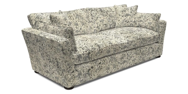 Aldeburgh 3 Seater Sofa in Cloth 22 Bayadere Seal with Scatters in Bayadere & Barcode Seal
