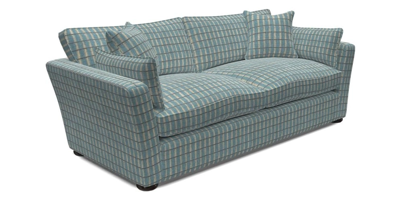 Aldeburgh 3 Seater Sofa in Cloth 22 Bayadere Seal with Scatters in Bayadere & Barcode Seal