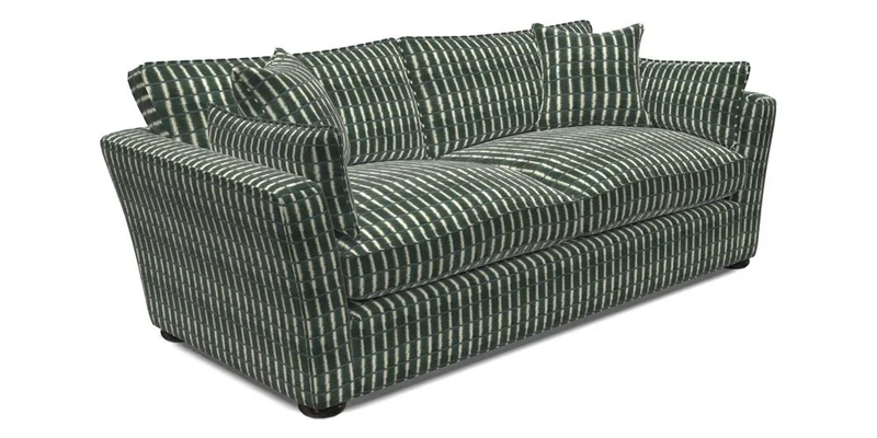 Aldeburgh 3 Seater Sofa in Cloth 22 Bayadere Seal with Scatters in Bayadere & Barcode Seal