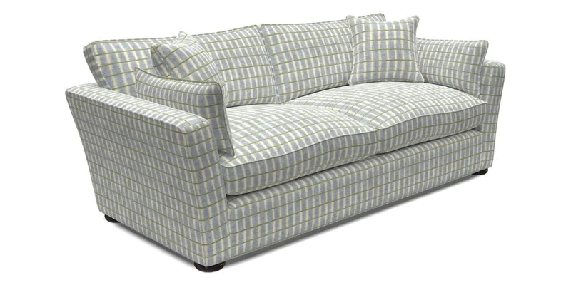 Aldeburgh 3 Seater Sofa in Cloth 22 Bayadere Seal with Scatters in Bayadere & Barcode Seal