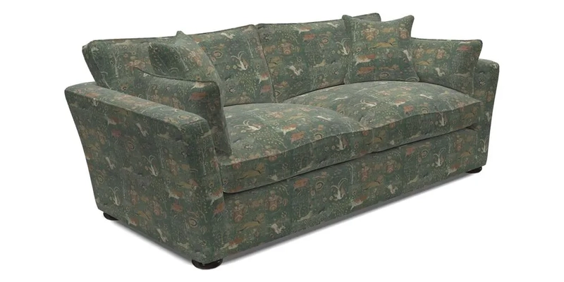 Aldeburgh 3 Seater Sofa in Cloth 22 Bayadere Seal with Scatters in Bayadere & Barcode Seal