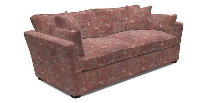 Aldeburgh 3 Seater Sofa in Cloth 22 Bayadere Seal with Scatters in Bayadere & Barcode Seal