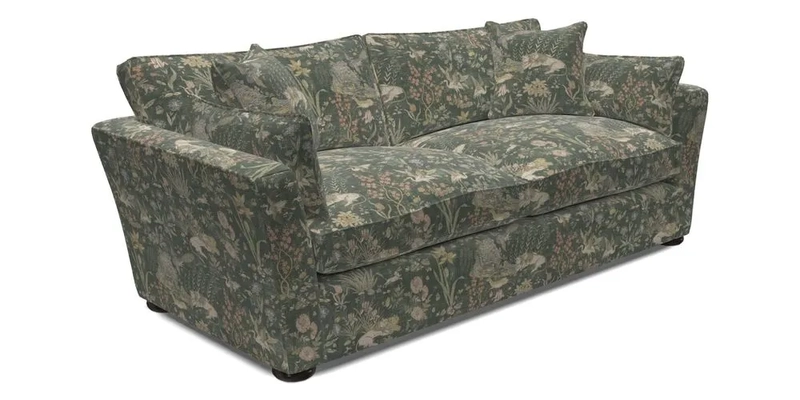 Aldeburgh 3 Seater Sofa in Cloth 22 Bayadere Seal with Scatters in Bayadere & Barcode Seal