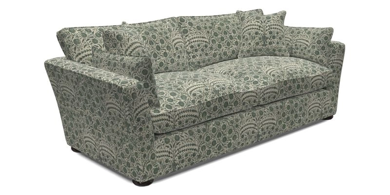Aldeburgh 3 Seater Sofa in Cloth 22 Bayadere Seal with Scatters in Bayadere & Barcode Seal