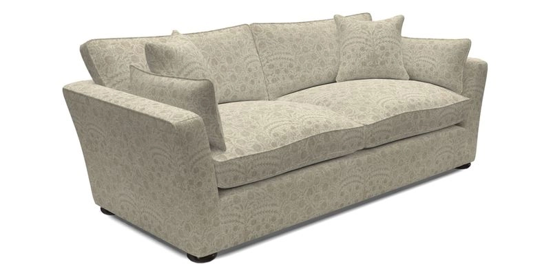 Aldeburgh 3 Seater Sofa in Cloth 22 Bayadere Seal with Scatters in Bayadere & Barcode Seal