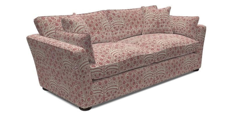 Aldeburgh 3 Seater Sofa in Cloth 22 Bayadere Seal with Scatters in Bayadere & Barcode Seal