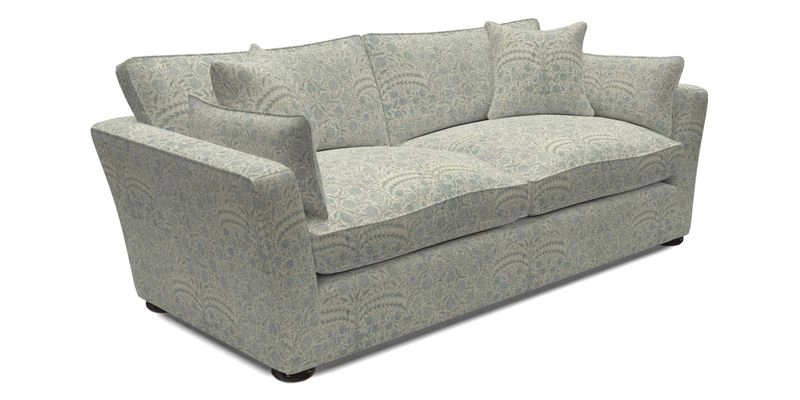 Aldeburgh 3 Seater Sofa in Cloth 22 Bayadere Seal with Scatters in Bayadere & Barcode Seal