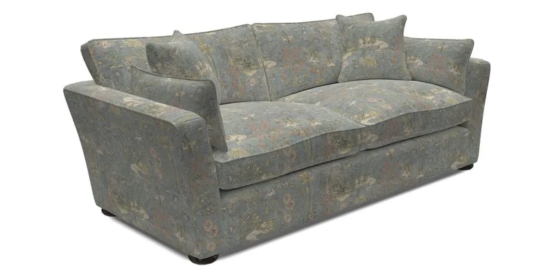 Aldeburgh 3 Seater Sofa in Cloth 22 Bayadere Seal with Scatters in Bayadere & Barcode Seal