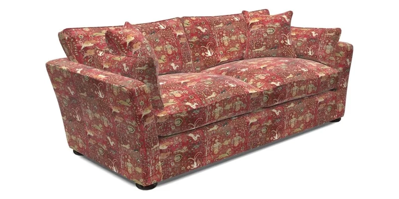 Aldeburgh 3 Seater Sofa in Cloth 22 Bayadere Seal with Scatters in Bayadere & Barcode Seal