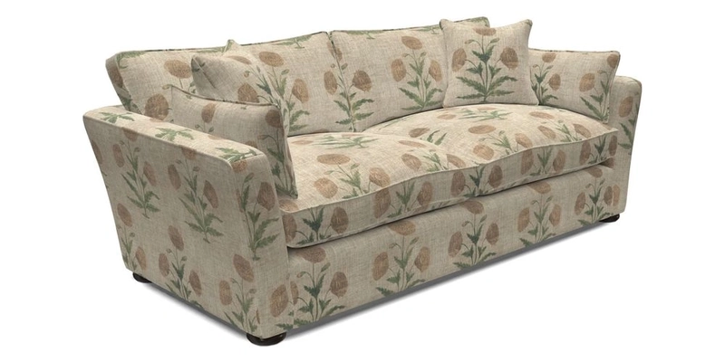 Aldeburgh 3 Seater Sofa in Cloth 22 Bayadere Seal with Scatters in Bayadere & Barcode Seal