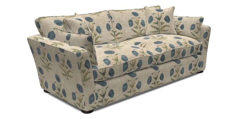 Aldeburgh 3 Seater Sofa in Cloth 22 Bayadere Seal with Scatters in Bayadere & Barcode Seal