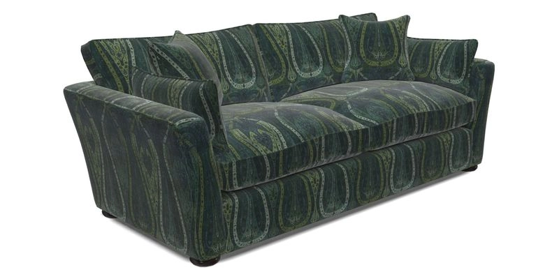 Aldeburgh 3 Seater Sofa in Cloth 22 Bayadere Seal with Scatters in Bayadere & Barcode Seal