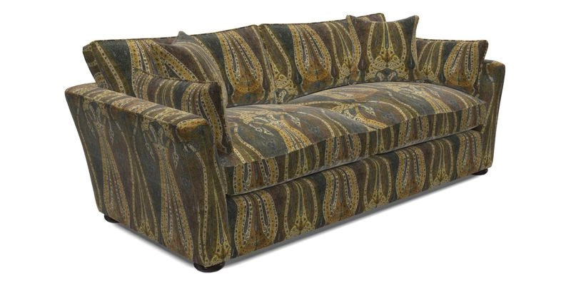 Aldeburgh 3 Seater Sofa in Cloth 22 Bayadere Seal with Scatters in Bayadere & Barcode Seal