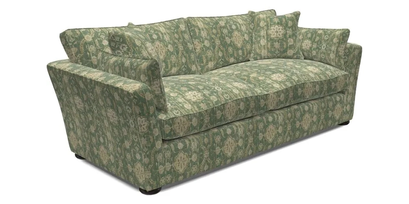 Aldeburgh 3 Seater Sofa in Cloth 22 Bayadere Seal with Scatters in Bayadere & Barcode Seal
