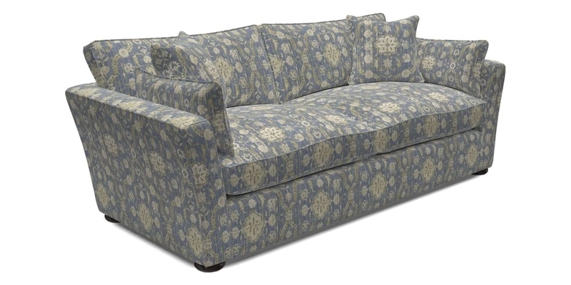 Aldeburgh 3 Seater Sofa in Cloth 22 Bayadere Seal with Scatters in Bayadere & Barcode Seal