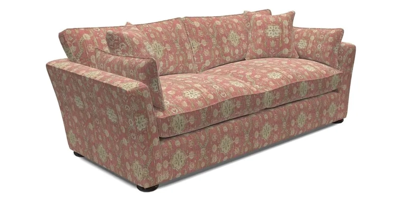 Aldeburgh 3 Seater Sofa in Cloth 22 Bayadere Seal with Scatters in Bayadere & Barcode Seal