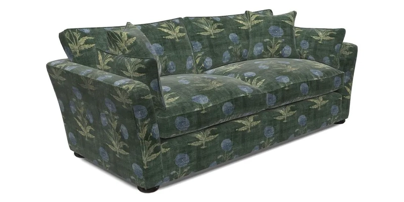 Aldeburgh 3 Seater Sofa in Cloth 22 Bayadere Seal with Scatters in Bayadere & Barcode Seal