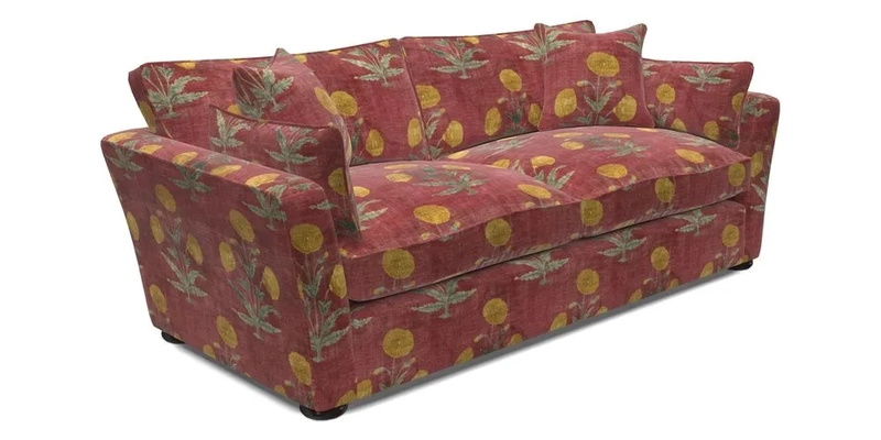 Aldeburgh 3 Seater Sofa in Cloth 22 Bayadere Seal with Scatters in Bayadere & Barcode Seal