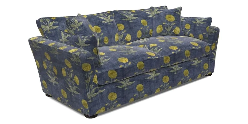 Aldeburgh 3 Seater Sofa in Cloth 22 Bayadere Seal with Scatters in Bayadere & Barcode Seal