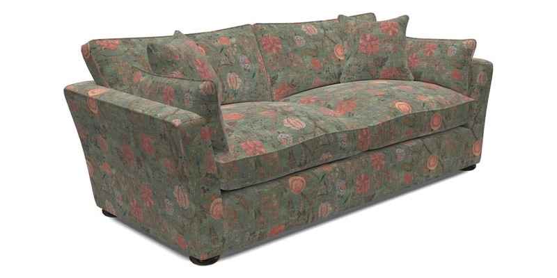 Aldeburgh 3 Seater Sofa in Cloth 22 Bayadere Seal with Scatters in Bayadere & Barcode Seal