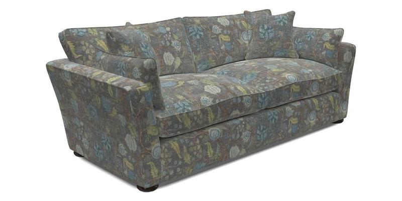 Aldeburgh 3 Seater Sofa in Cloth 22 Bayadere Seal with Scatters in Bayadere & Barcode Seal