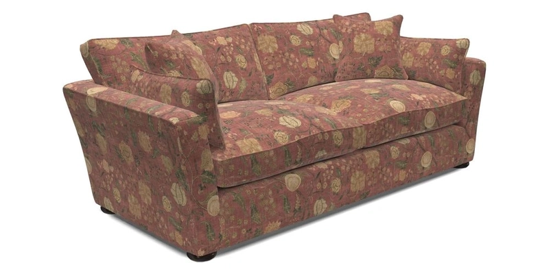Aldeburgh 3 Seater Sofa in Cloth 22 Bayadere Seal with Scatters in Bayadere & Barcode Seal