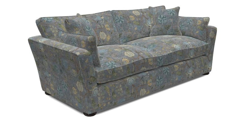 Aldeburgh 3 Seater Sofa in Cloth 22 Bayadere Seal with Scatters in Bayadere & Barcode Seal