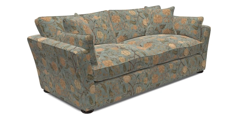 Aldeburgh 3 Seater Sofa in Cloth 22 Bayadere Seal with Scatters in Bayadere & Barcode Seal