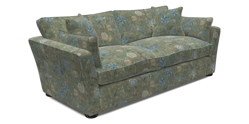 Aldeburgh 3 Seater Sofa in Cloth 22 Bayadere Seal with Scatters in Bayadere & Barcode Seal