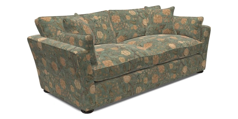 Aldeburgh 3 Seater Sofa in Cloth 22 Bayadere Seal with Scatters in Bayadere & Barcode Seal