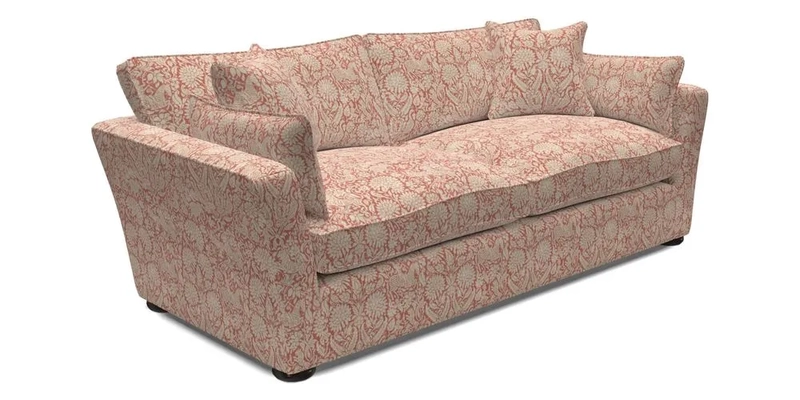 Aldeburgh 3 Seater Sofa in Cloth 22 Bayadere Seal with Scatters in Bayadere & Barcode Seal