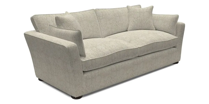 Aldeburgh 3 Seater Sofa in Cloth 22 Bayadere Seal with Scatters in Bayadere & Barcode Seal