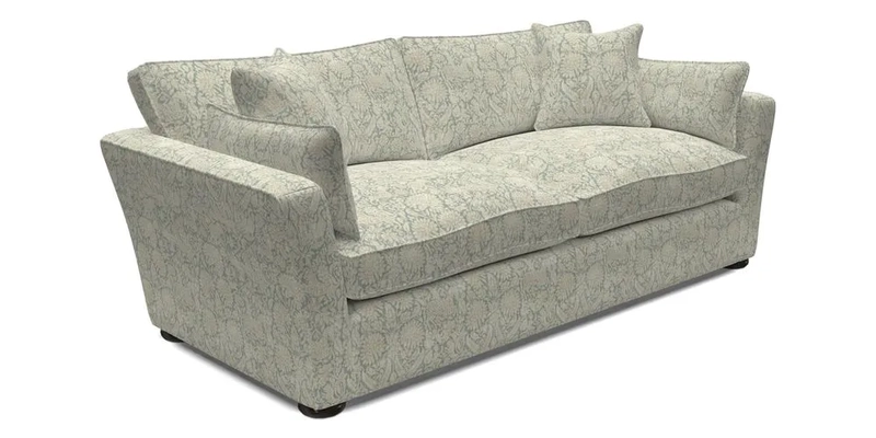 Aldeburgh 3 Seater Sofa in Cloth 22 Bayadere Seal with Scatters in Bayadere & Barcode Seal