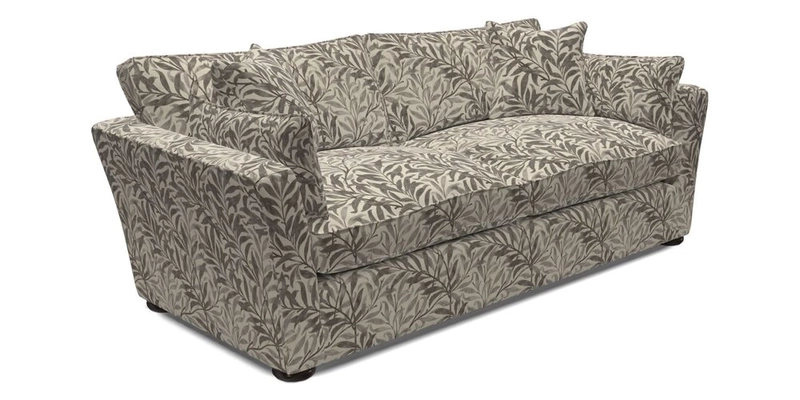 Aldeburgh 3 Seater Sofa in Cloth 22 Bayadere Seal with Scatters in Bayadere & Barcode Seal