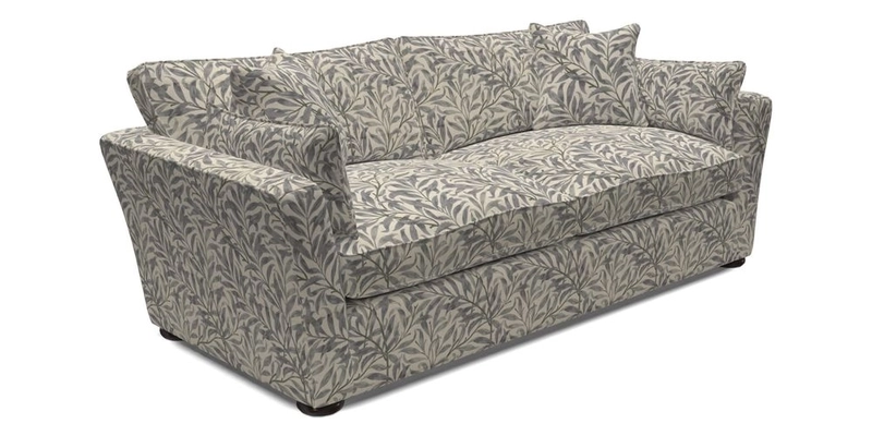 Aldeburgh 3 Seater Sofa in Cloth 22 Bayadere Seal with Scatters in Bayadere & Barcode Seal