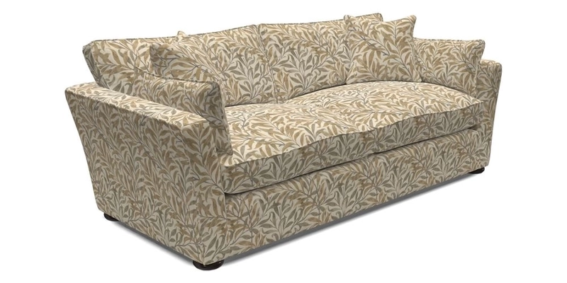 Aldeburgh 3 Seater Sofa in Cloth 22 Bayadere Seal with Scatters in Bayadere & Barcode Seal