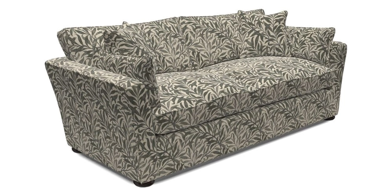 Aldeburgh 3 Seater Sofa in Cloth 22 Bayadere Seal with Scatters in Bayadere & Barcode Seal
