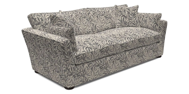 Aldeburgh 3 Seater Sofa in Cloth 22 Bayadere Seal with Scatters in Bayadere & Barcode Seal